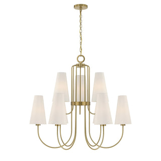 Savoy House - 1-4701-9-322 - Nine Light Chandelier - Wilkes - Warm Brass