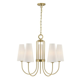 Savoy House - 1-4703-5-322 - Five Light Chandelier - Wilkes - Warm Brass