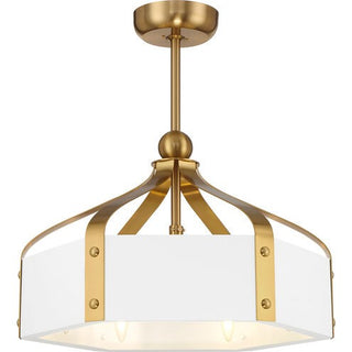 Savoy House - 26-FD-7806-142 - LED Fan D'Lier - Sheffield - White with Warm Brass Accents
