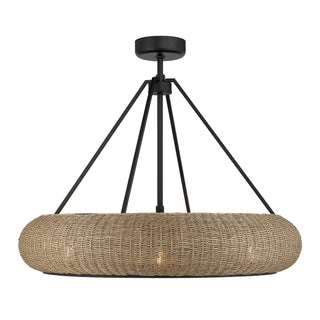 Savoy House - 40-FD-8302-89 - Six Light Fan D'Lier - Gaia - Matte Black
