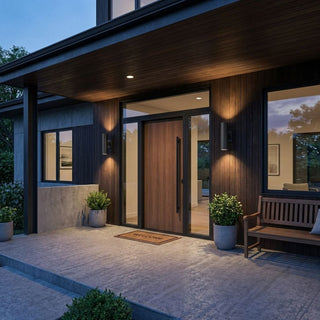 Kelley LED Outdoor Wall Lantern in Matte Black
