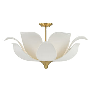 Savoy House - 6-7163-6-322 - Six Light Convertible Semi-Flush/Pendant - Elsie - Warm Brass