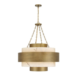Savoy House - 7-3092-8-339 - Eight Light Pendant - Davenport - Antique Patina
