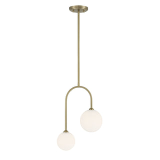 Savoy House - 7-5981-2-127 - Two Light Pendant - Chester - Noble Brass