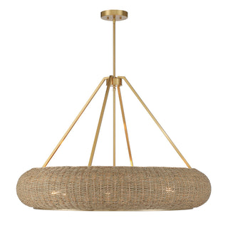 Savoy House - 7-8301-6-322 - Six Light Pendant - Gaia - Warm Brass