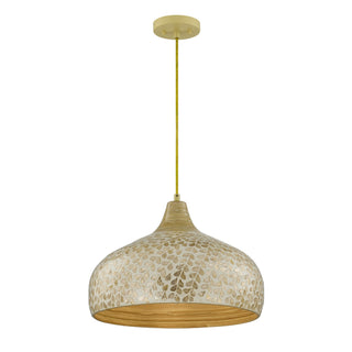 Savoy House - 7-9877-1-336 - One Light Pendant - Kemp - Ivory and Gold Shell