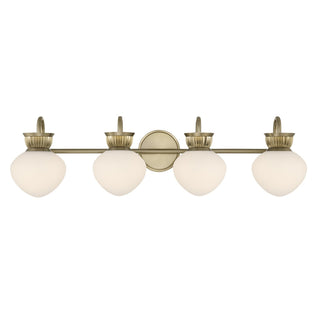 Savoy House - 8-1028-4-127 - Four Light Bathroom Vanity - Melbourne - Noble Brass