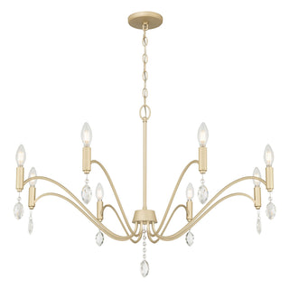 Millennium - 205108-AGSI - Eight Light Chandelier - Aureline - Aged Silver
