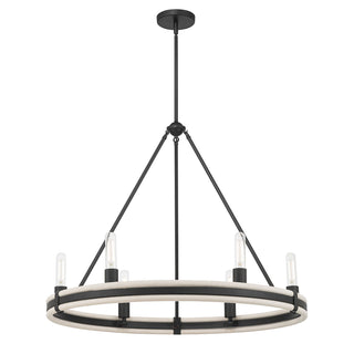 Millennium - 207106-MB - Six Light Chandelier - Rovessa - Matte Black