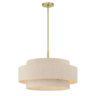 Millennium - 208105-VB - Five Light Pendant - Helbert - Vintage Brass