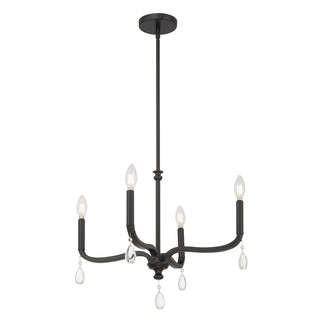 Millennium - 220104-MB - Four Light Chandelier - Viremont - Matte Black