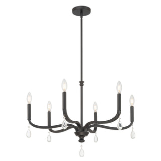 Millennium - 220106-MB - Six Light Chandelier - Viremont - Matte Black