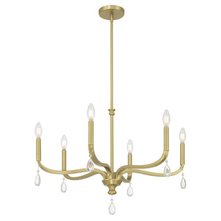 Millennium - 220106-VB - Six Light Chandelier - Viremont - Vintage Brass
