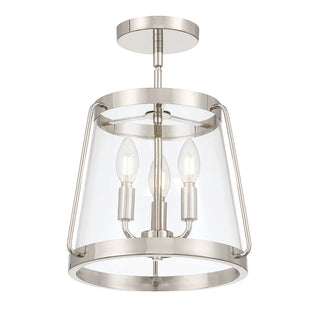 Millennium - 230103-PN - Three Light Semi-Flush Mount - Adabella - Polished Nickel
