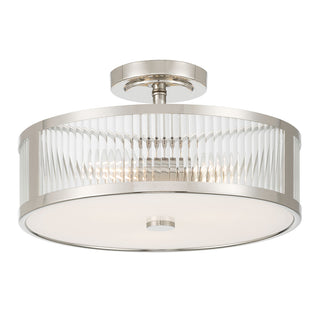 Millennium - 23303-PN - Three Light Semi-Flush Mount - Ardezia - Polished Nickel