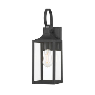 Millennium - 402001-PBK - One Light Lantern - Halston - Powder Coated Black