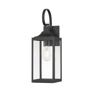 Millennium - 402101-PBK - One Light Lantern - Halston - Powder Coated Black