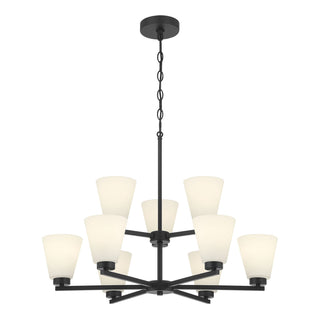 Millennium - 64109WG-MB - Nine Light Chandelier - Strayhan - Matte Black