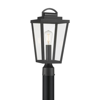 Millennium - 68401-PBK - One Light Post Lantern - Brenwick - Powder Coated Black