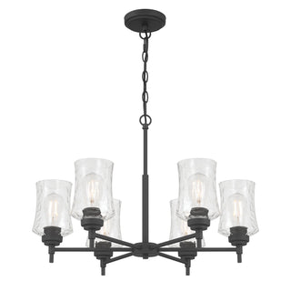 Millennium - 909106-MB - Six Light Chandelier - Clarvyn - Matte Black