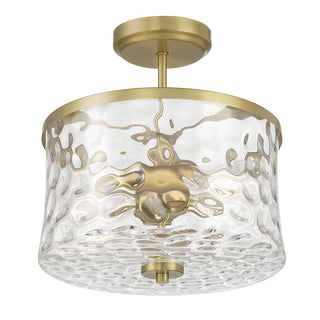 Millennium - 909201-VB - Two Light Semi-Flush Mount - Clarvyn - Vintage Brass