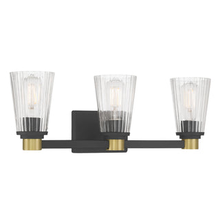 Millennium - 9313-MB/VB - Three Light Vanity - Lustria - Matte Black