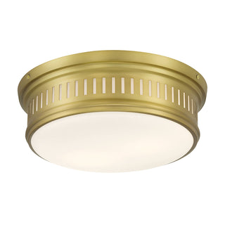 Millennium - 95102-VB - Two Light Flush Mount - Velune - Vintage Brass