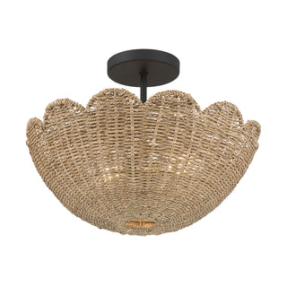 Millennium - 99202-MB - Two Light Semi-Flush Mount - Malura - Matte Black