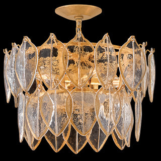 Amira LED Convertible Semi Flush in Distressed Brass