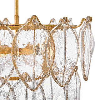 Amira LED Convertible Semi Flush in Distressed Brass