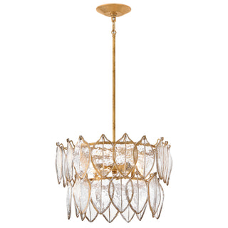 Amira LED Convertible Semi Flush in Distressed Brass