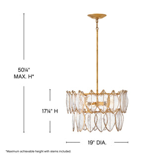 Amira LED Convertible Semi Flush in Distressed Brass