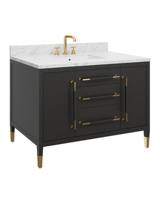 Currey and Company - 3800-0020 - Vanity with Rectangular Undermount Sink - Verona - Black/Natural/White/Champagne