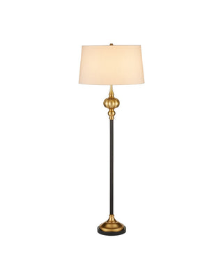 Currey and Company - 8000-0176 - One Light Floor Lamp - Haines - Bronze/Vintage Brass