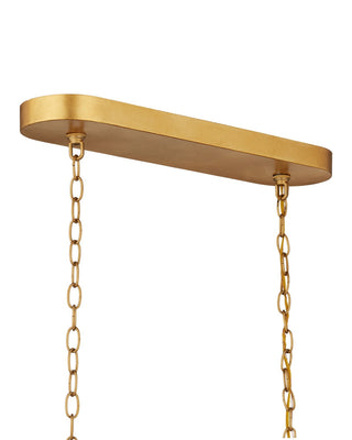 Aurelia Six Light Chandelier in Contemporary Gold Leaf/Contemporary Gold/Frosted