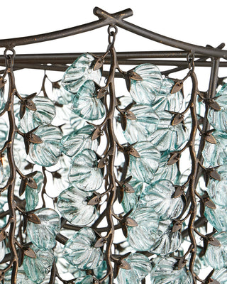 Herbary Six Light Chandelier in Clear/Bronze