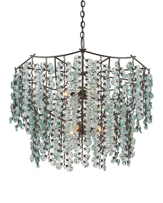 Herbary Six Light Chandelier in Clear/Bronze