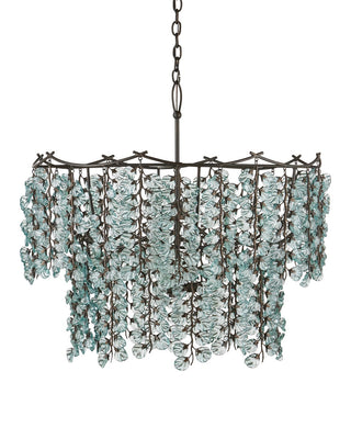 Herbary Six Light Chandelier in Clear/Bronze