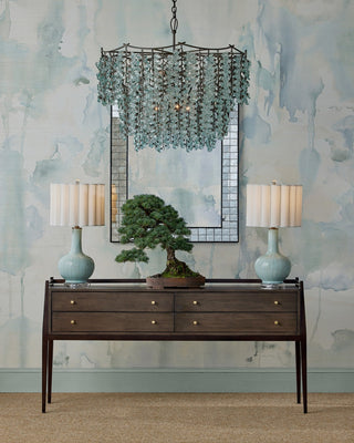 Herbary Six Light Chandelier in Clear/Bronze