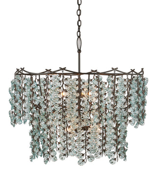 Currey and Company - 9000-1330 - Six Light Chandelier - Herbary - Clear/Bronze