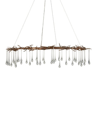 Morning Grove Ten Light Chandelier in Rhine Gold/Clear