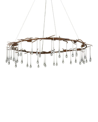 Morning Grove Ten Light Chandelier in Rhine Gold/Clear