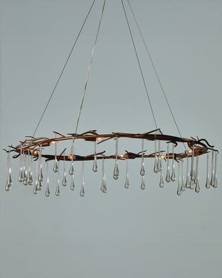 Morning Grove Ten Light Chandelier in Rhine Gold/Clear