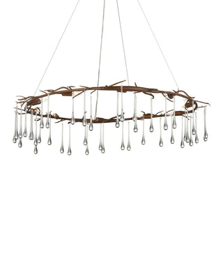 Currey and Company - 9000-1333 - Ten Light Chandelier - Morning Grove - Rhine Gold/Clear