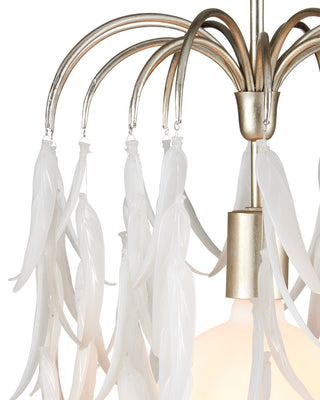Glen Arbor One Light Pendant in White/Contemporary Silver Leaf/Contemporary Silver