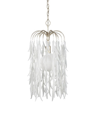 Glen Arbor One Light Pendant in White/Contemporary Silver Leaf/Contemporary Silver