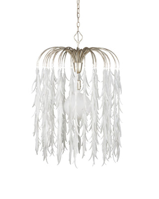 Glen Arbor One Light Pendant in White/Contemporary Silver Leaf/Contemporary Silver