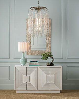 Glen Arbor One Light Pendant in White/Contemporary Silver Leaf/Contemporary Silver