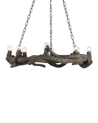 Dunmore Eight Light Chandelier in Charbon de Bois