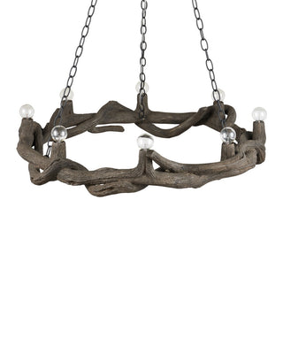 Dunmore Eight Light Chandelier in Charbon de Bois